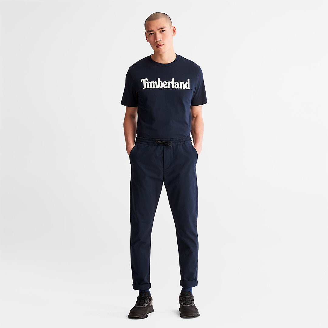 Mens Timberland Kennebec River Logo T-Shirt for Men in Navy