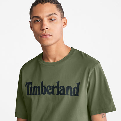 Mens Timberland Kennebec River Logo T-Shirt for Men in Dark Green