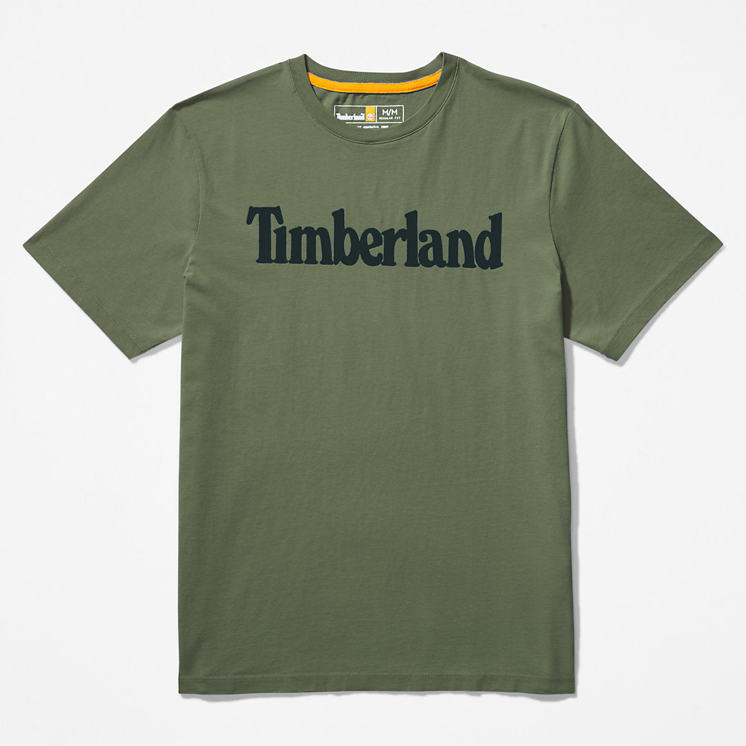 Mens Timberland Kennebec River Logo T-Shirt for Men in Dark Green