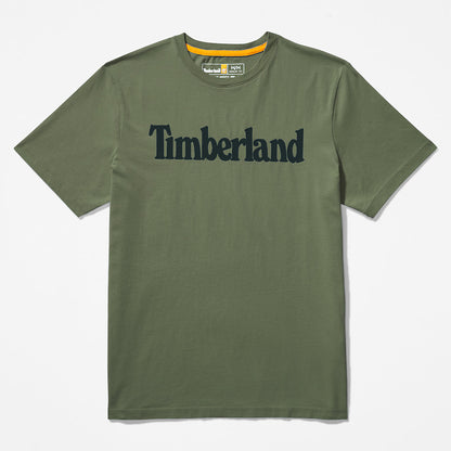 Mens Timberland Kennebec River Logo T-Shirt for Men in Dark Green