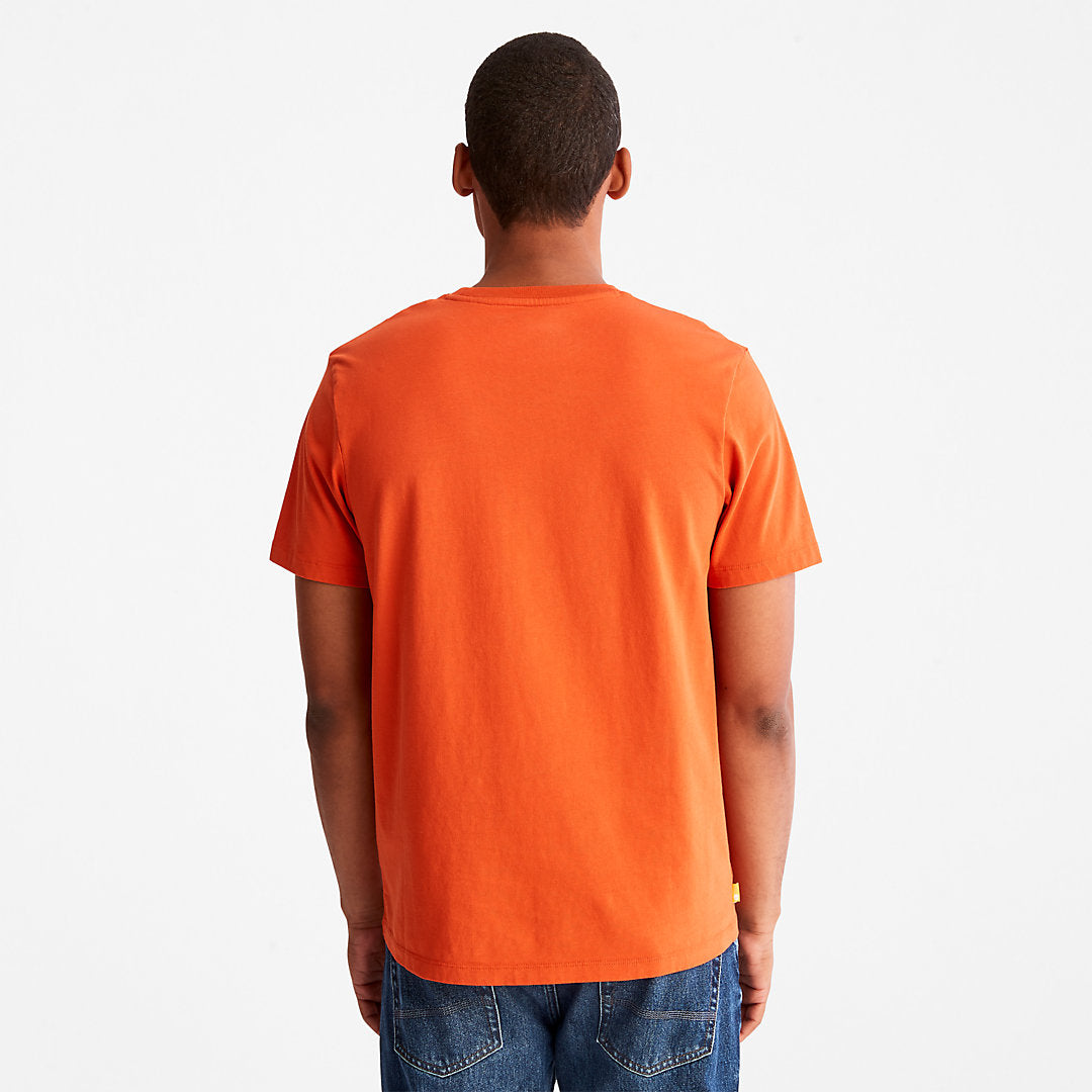 Mens Timberland Kennebec River Logo T-Shirt for Men in Orange