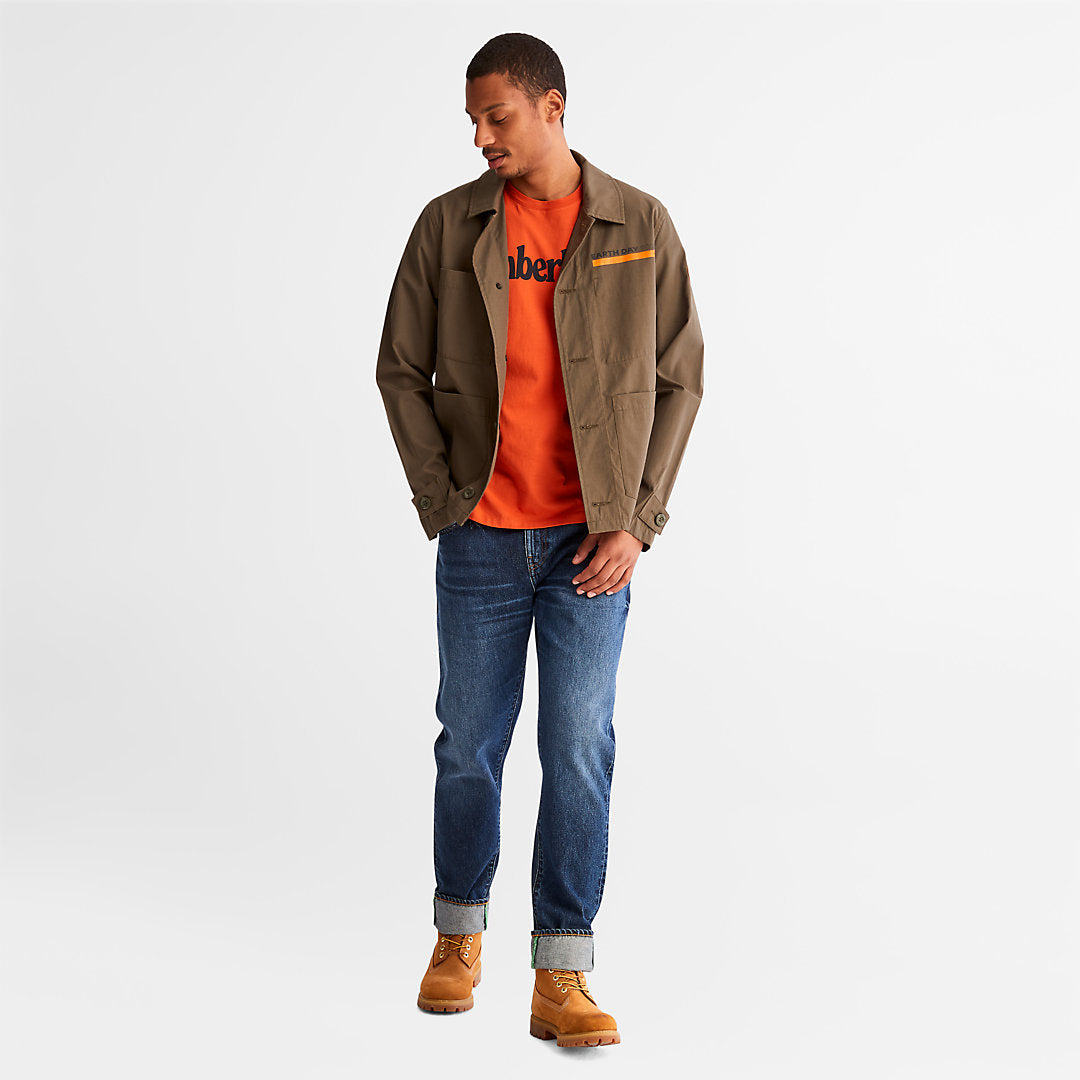 Mens Timberland Kennebec River Logo T-Shirt for Men in Orange