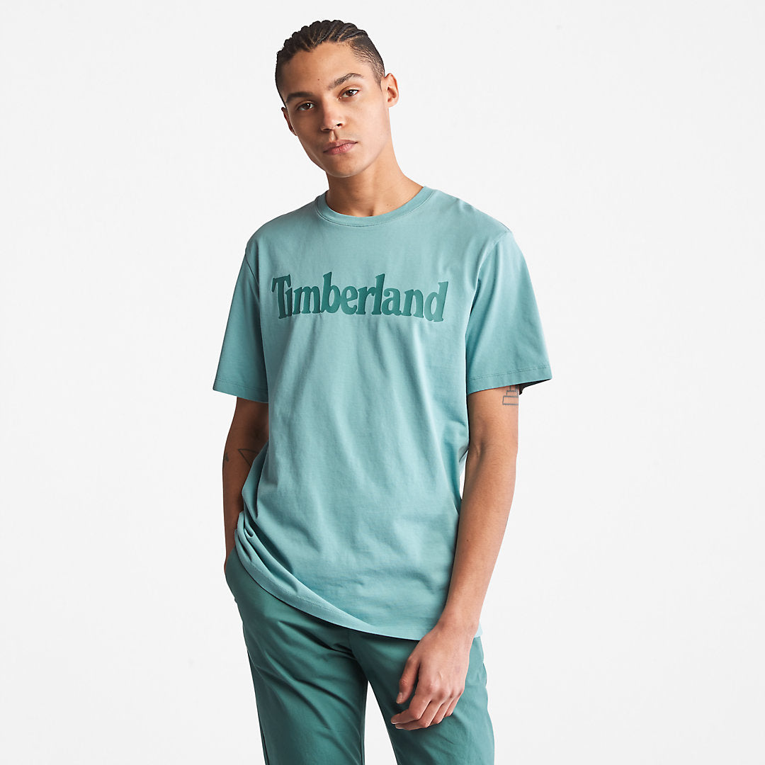 Mens Timberland Kennebec River Logo T-Shirt for Men in Green