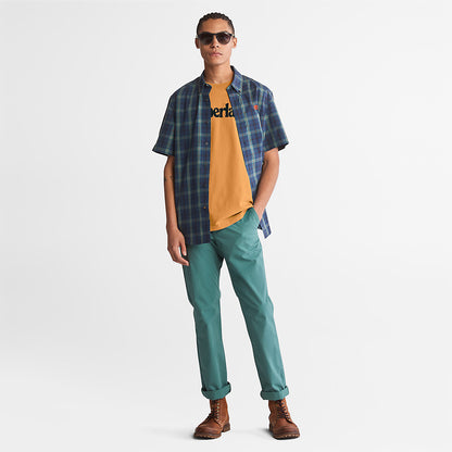 Mens Timberland Kennebec River Logo T-Shirt for Men in Yellow