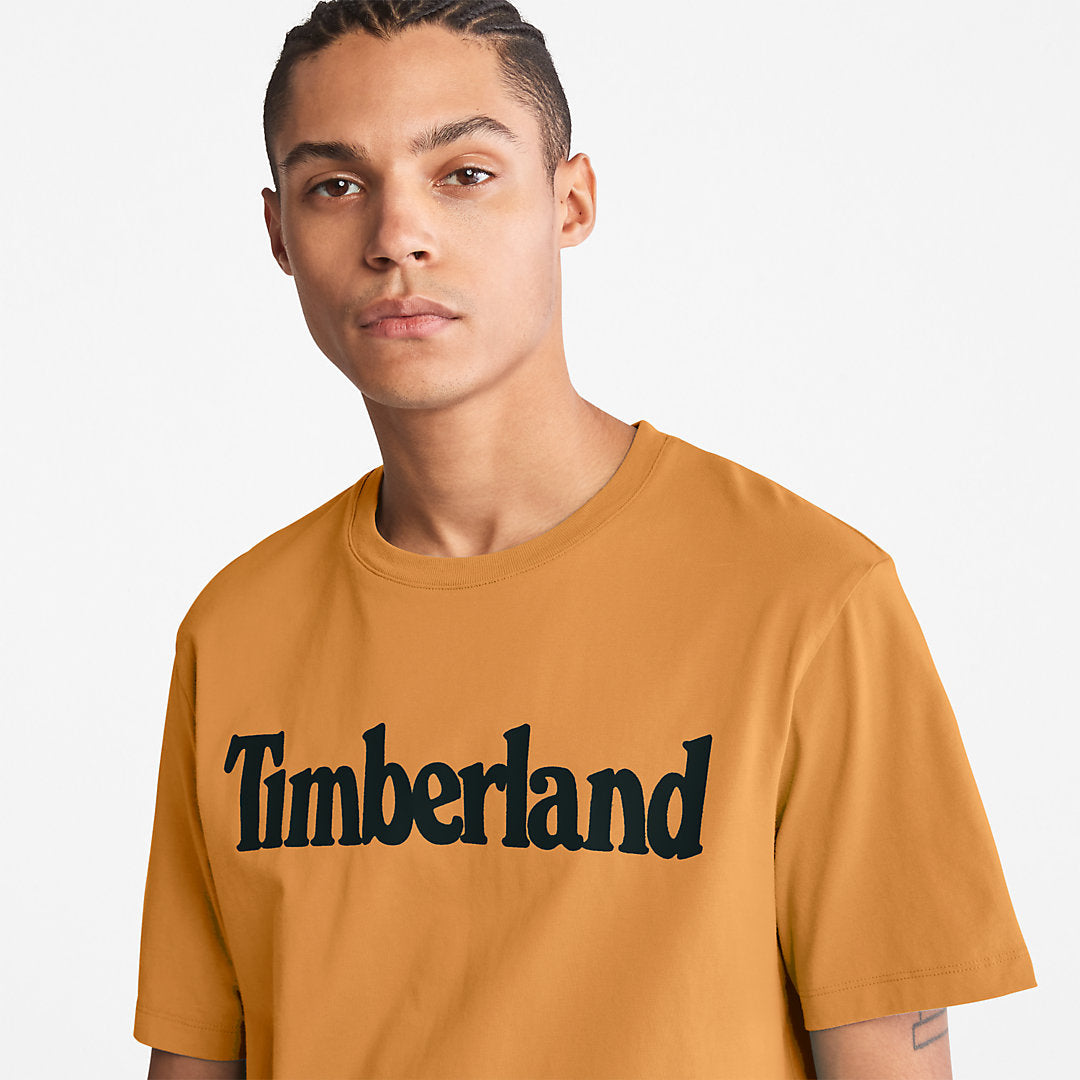 Mens Timberland Kennebec River Logo T-Shirt for Men in Yellow