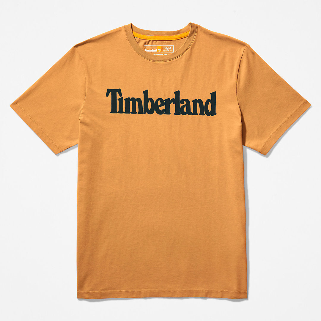 Mens Timberland Kennebec River Logo T-Shirt for Men in Yellow