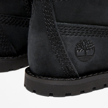 Kids Timberland Toddler Pokey Pine 6-Inch Side-Zip Boots in Monochrome Black