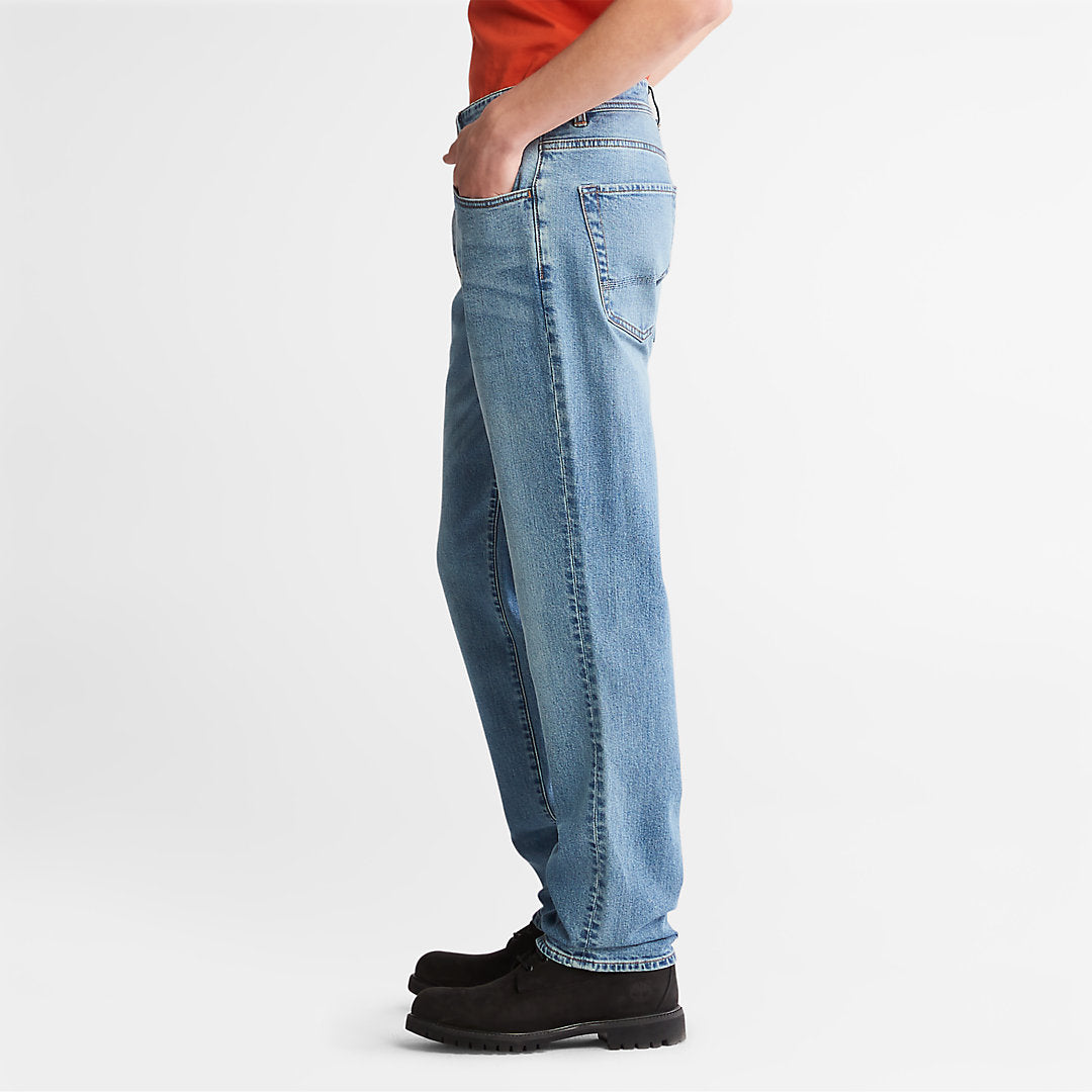 Mens Timberland Squam Lake Stretch Jeans in Light Blue
