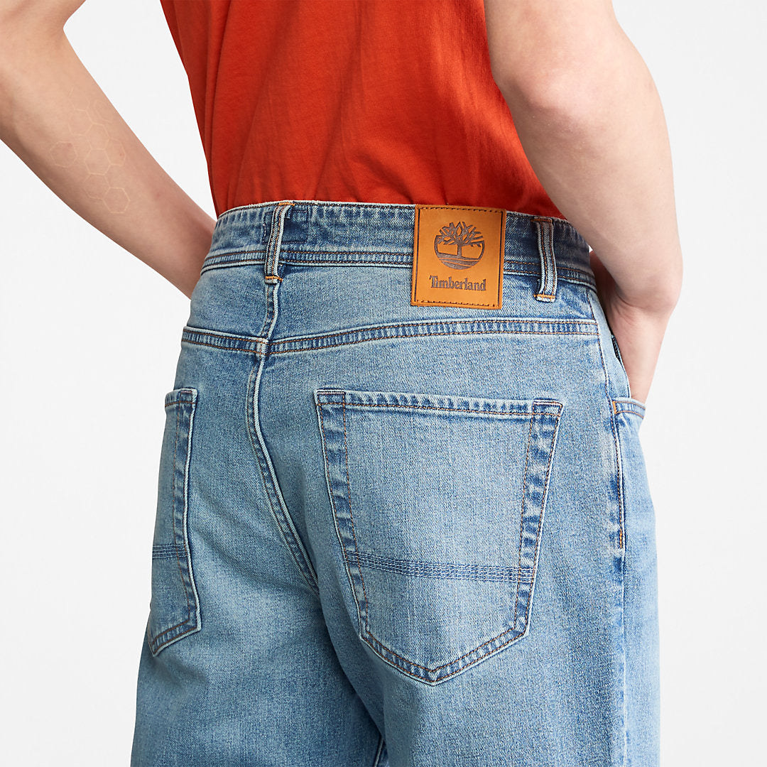 Mens Timberland Squam Lake Stretch Jeans in Light Blue