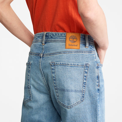 Mens Timberland Squam Lake Stretch Jeans in Light Blue