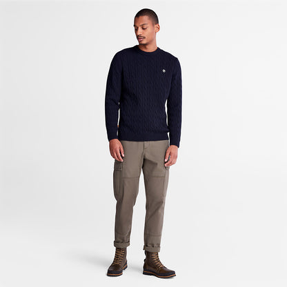 Mens Timberland Phillips Brook Cable-knit Sweater for Men in Navy