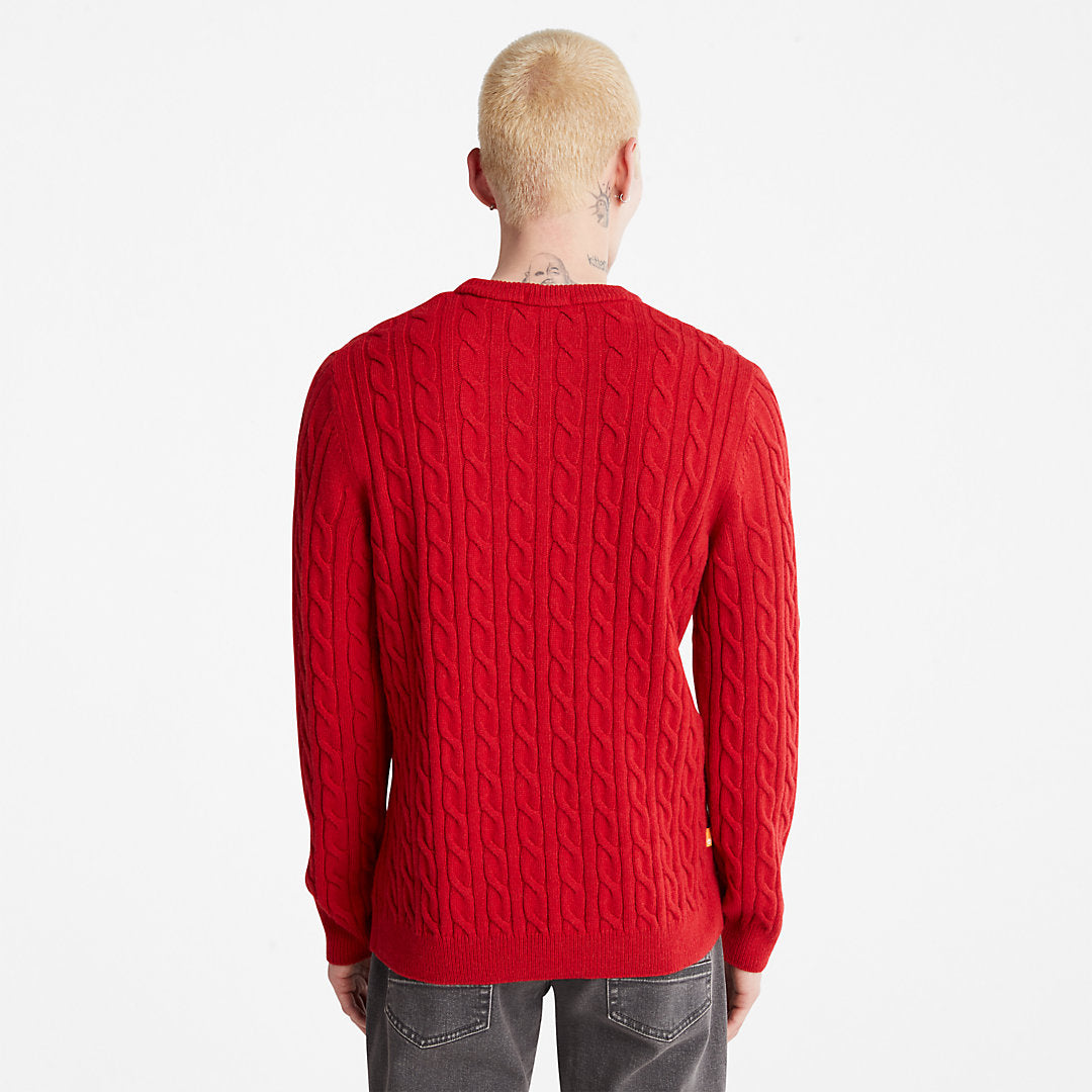 Mens Timberland Phillips Brook Cable-knit Sweater for Men in Red