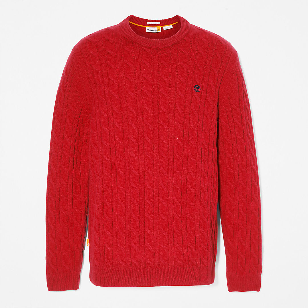 Mens Timberland Phillips Brook Cable-knit Sweater for Men in Red