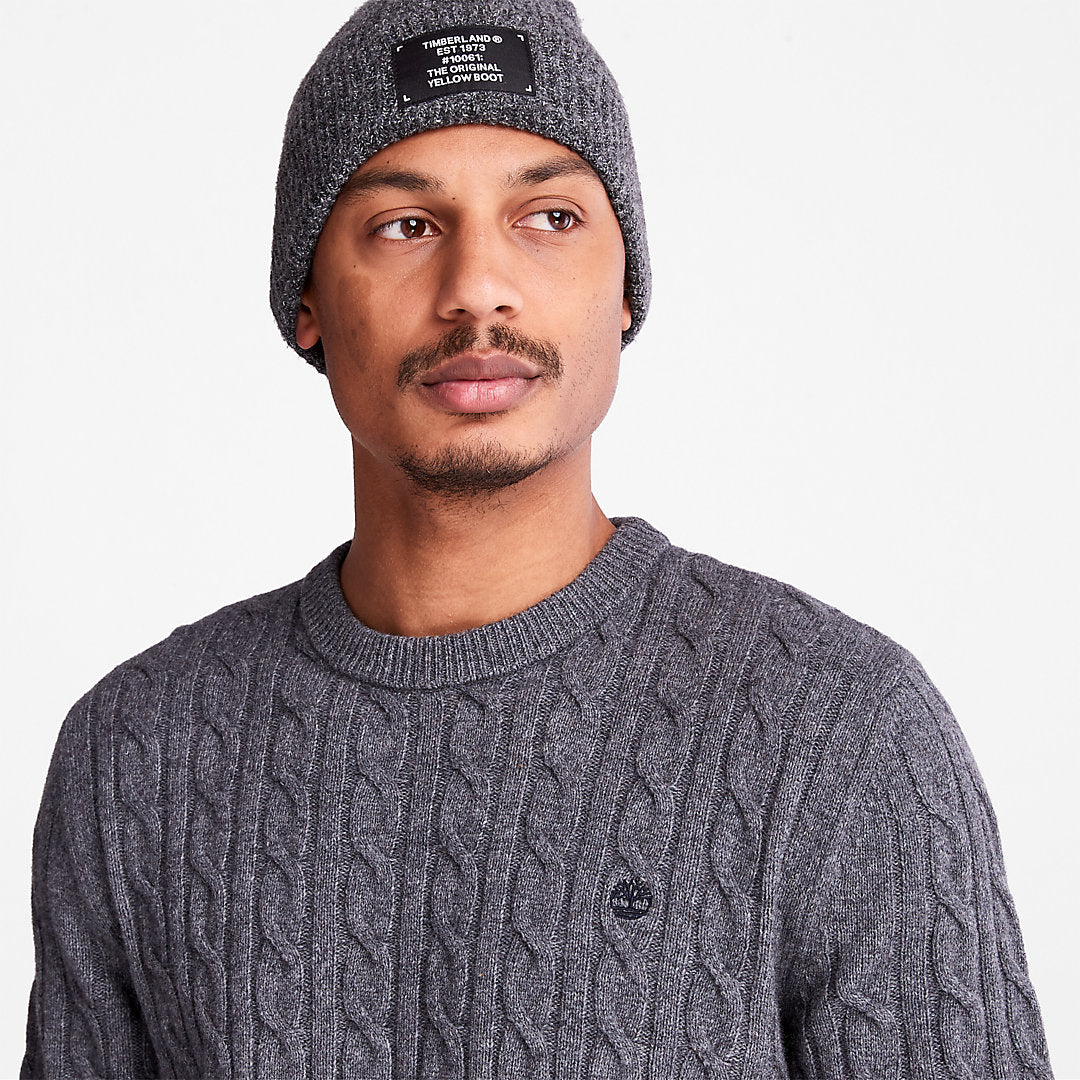 Mens Timberland Phillips Brook Cable-knit Sweater for Men in Grey