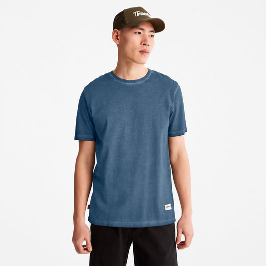 Mens Timberland Lamprey River Garment-Dyed T-Shirt for Men in Navy