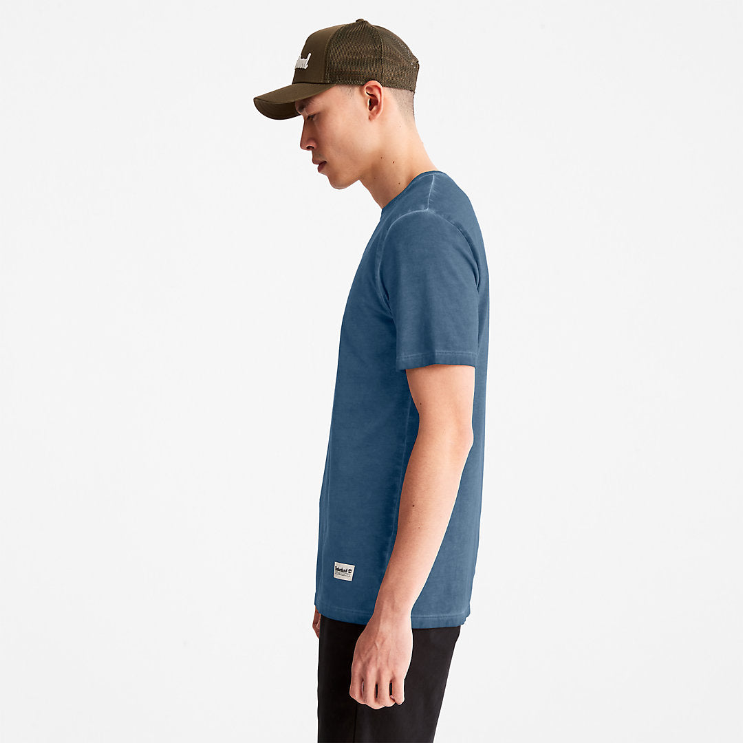 Mens Timberland Lamprey River Garment-Dyed T-Shirt for Men in Navy