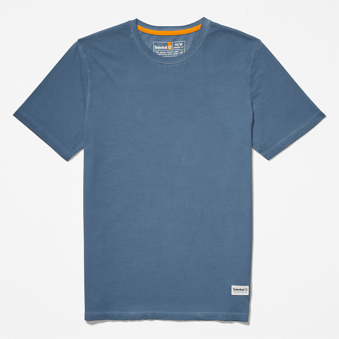 Mens Timberland Lamprey River Garment-Dyed T-Shirt for Men in Navy