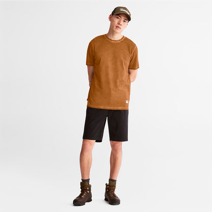 Mens Timberland Lamprey River Garment-Dyed T-Shirt for Men in Brown