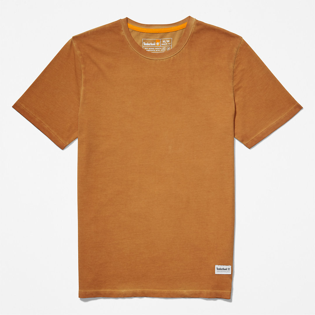 Mens Timberland Lamprey River Garment-Dyed T-Shirt for Men in Brown