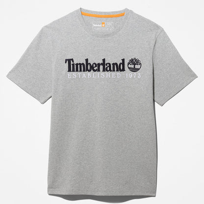 Mens Timberland Outdoor Heritage Linear-Logo T-Shirt for Men in Grey