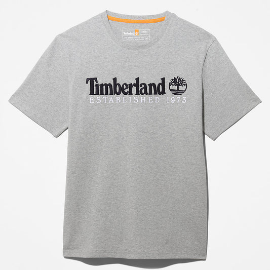 Mens Timberland Outdoor Heritage Linear-Logo T-Shirt for Men in Grey