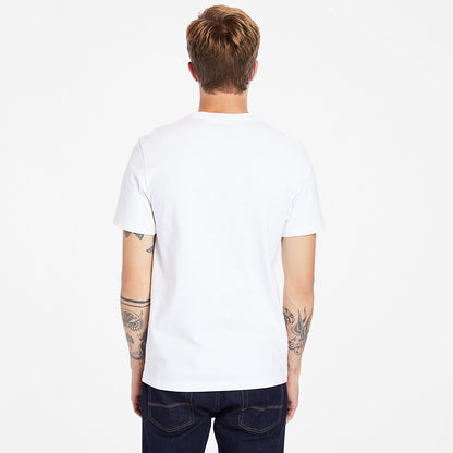 Mens Timberland Outdoor Heritage Linear-Logo T-Shirt for Men in White