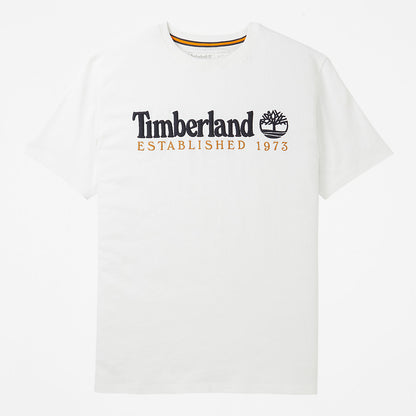 Mens Timberland Outdoor Heritage Linear-Logo T-Shirt for Men in White