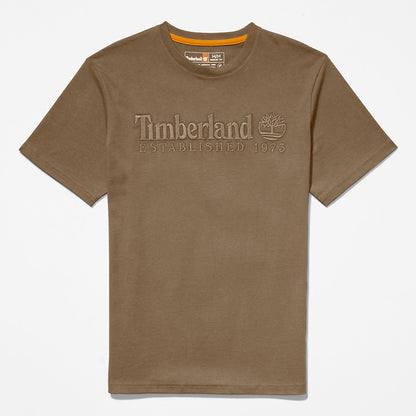 Mens Timberland Outdoor Heritage Linear-Logo T-Shirt for Men in Dark Green