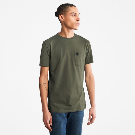 Mens Timberland Dunstan River Pocket T-shirt for Men in Green