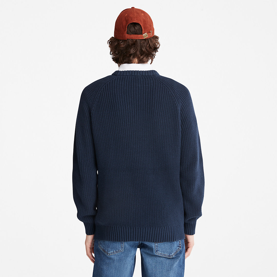 Mens Timberland Beards Brook Crew-Neck Sweater for Men in Navy