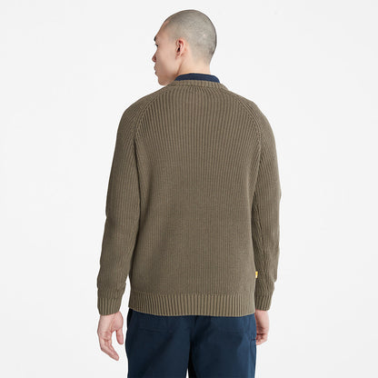 Mens Timberland Beards Brook Crew-Neck Sweater for Men in Dark Green