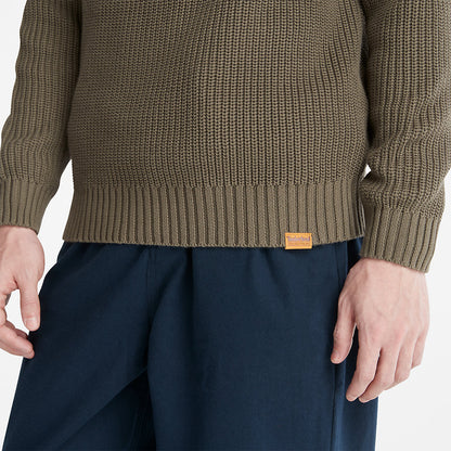 Mens Timberland Beards Brook Crew-Neck Sweater for Men in Dark Green