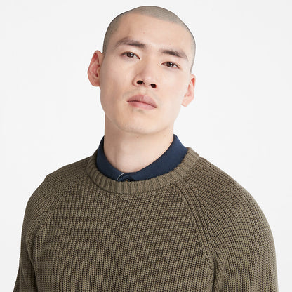 Mens Timberland Beards Brook Crew-Neck Sweater for Men in Dark Green