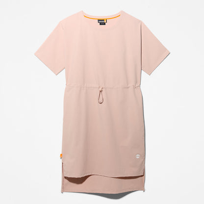 Womens Timberland Drawstring T-Shirt Dress for Women in Light Pink