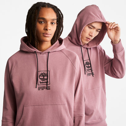 Mens Timberland Heavyweight Logo Hoodie for All Gender in Pink