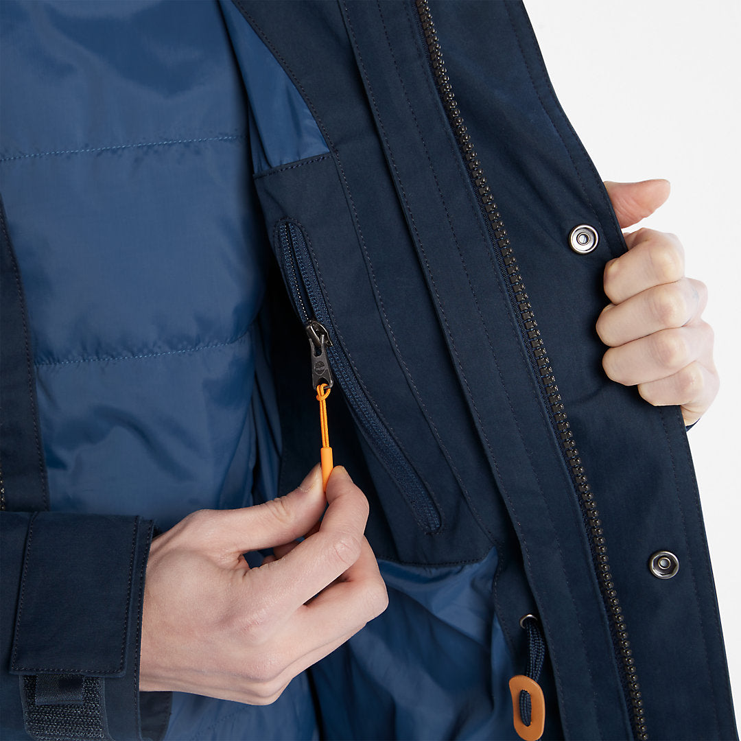 Mens Timberland Snowdon Peak 3-in-1 Waterproof Parka for Men in Navy