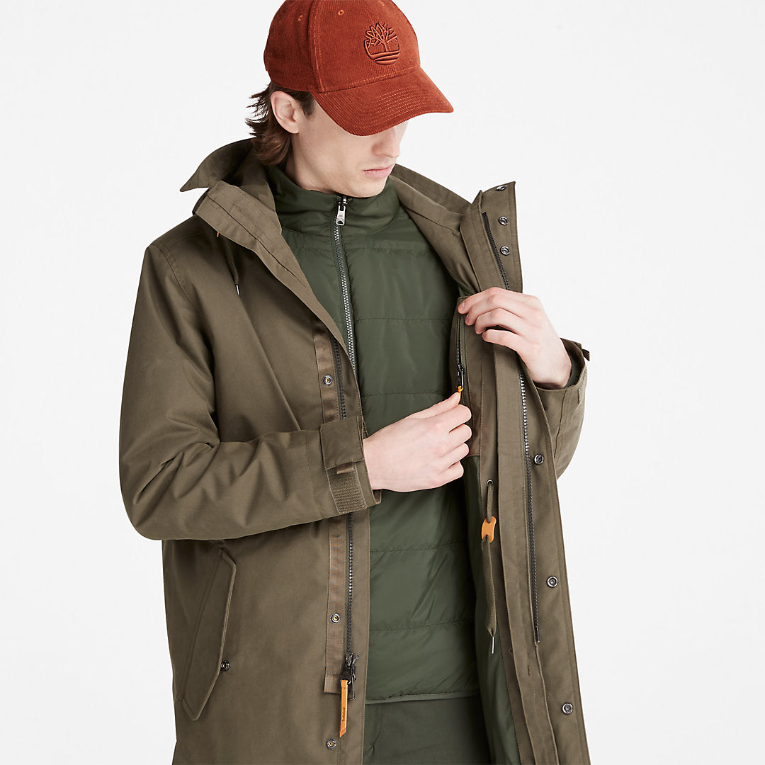 Mens Timberland Snowdon Peak 3-in-1 Waterproof Parka for Men in Green