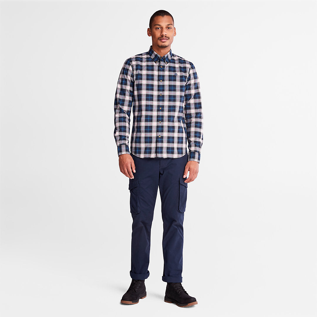 Mens Timberland Eastham River Tartan Shirt for Men in Light Grey