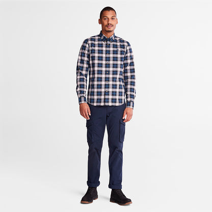 Mens Timberland Eastham River Tartan Shirt for Men in Light Grey