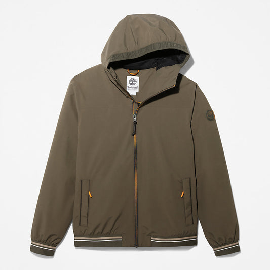 Mens Timberland Coastal Cool Hooded Bomber Jacket for Men in Green