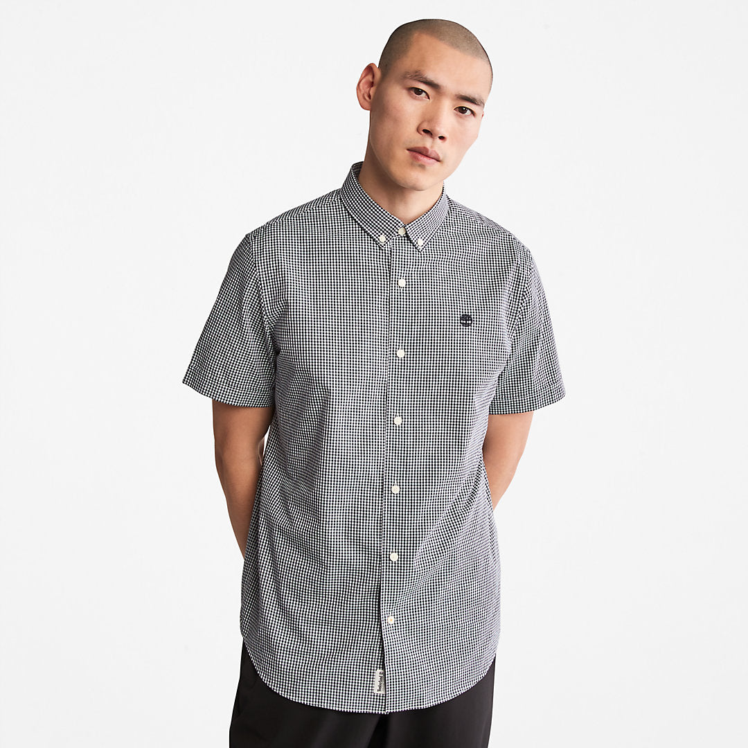 Mens Timberland Suncook River Short-Sleeve Poplin Shirt for Men in Navy