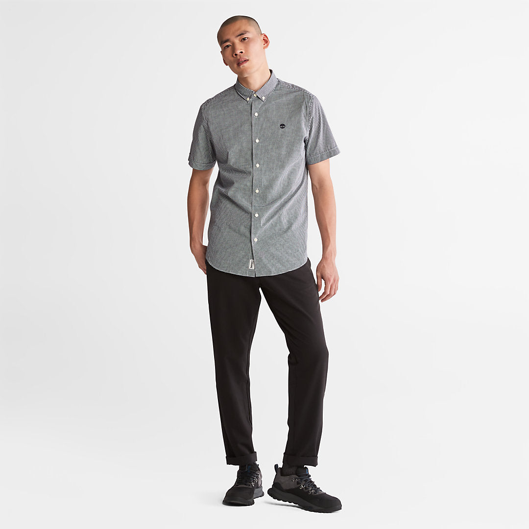 Mens Timberland Suncook River Short-Sleeve Poplin Shirt for Men in Navy