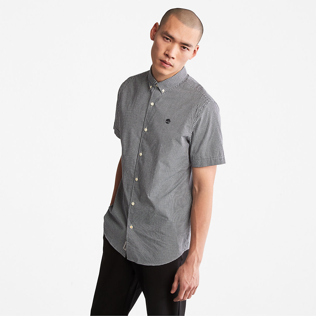 Mens Timberland Suncook River Short-Sleeve Poplin Shirt for Men in Navy