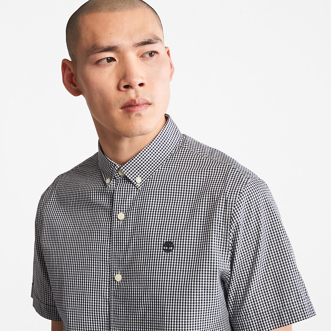 Mens Timberland Suncook River Short-Sleeve Poplin Shirt for Men in Navy
