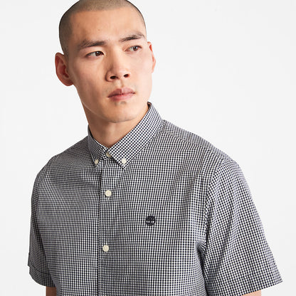 Mens Timberland Suncook River Short-Sleeve Poplin Shirt for Men in Navy