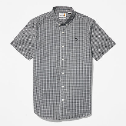 Mens Timberland Suncook River Short-Sleeve Poplin Shirt for Men in Navy
