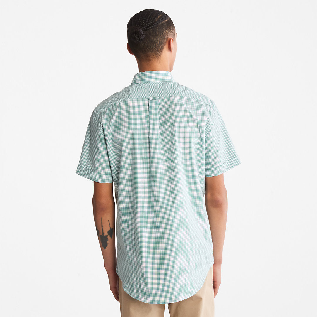 Mens Timberland Suncook River Short-Sleeve Poplin Shirt for Men in Green