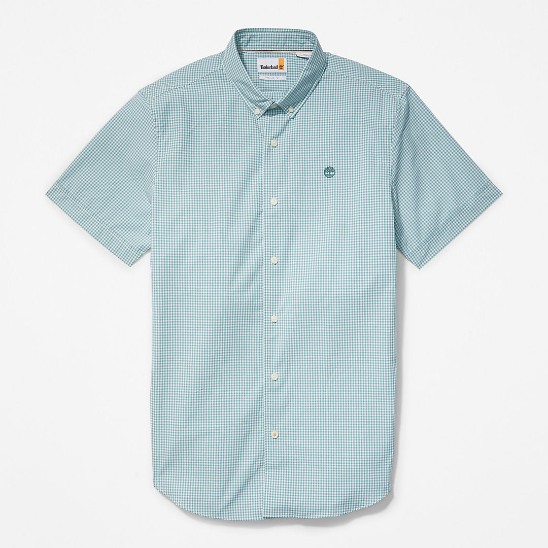 Mens Timberland Suncook River Short-Sleeve Poplin Shirt for Men in Green