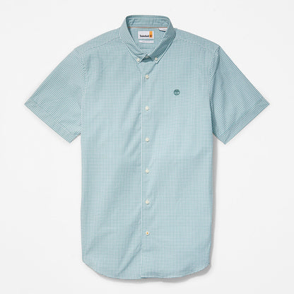 Mens Timberland Suncook River Short-Sleeve Poplin Shirt for Men in Green