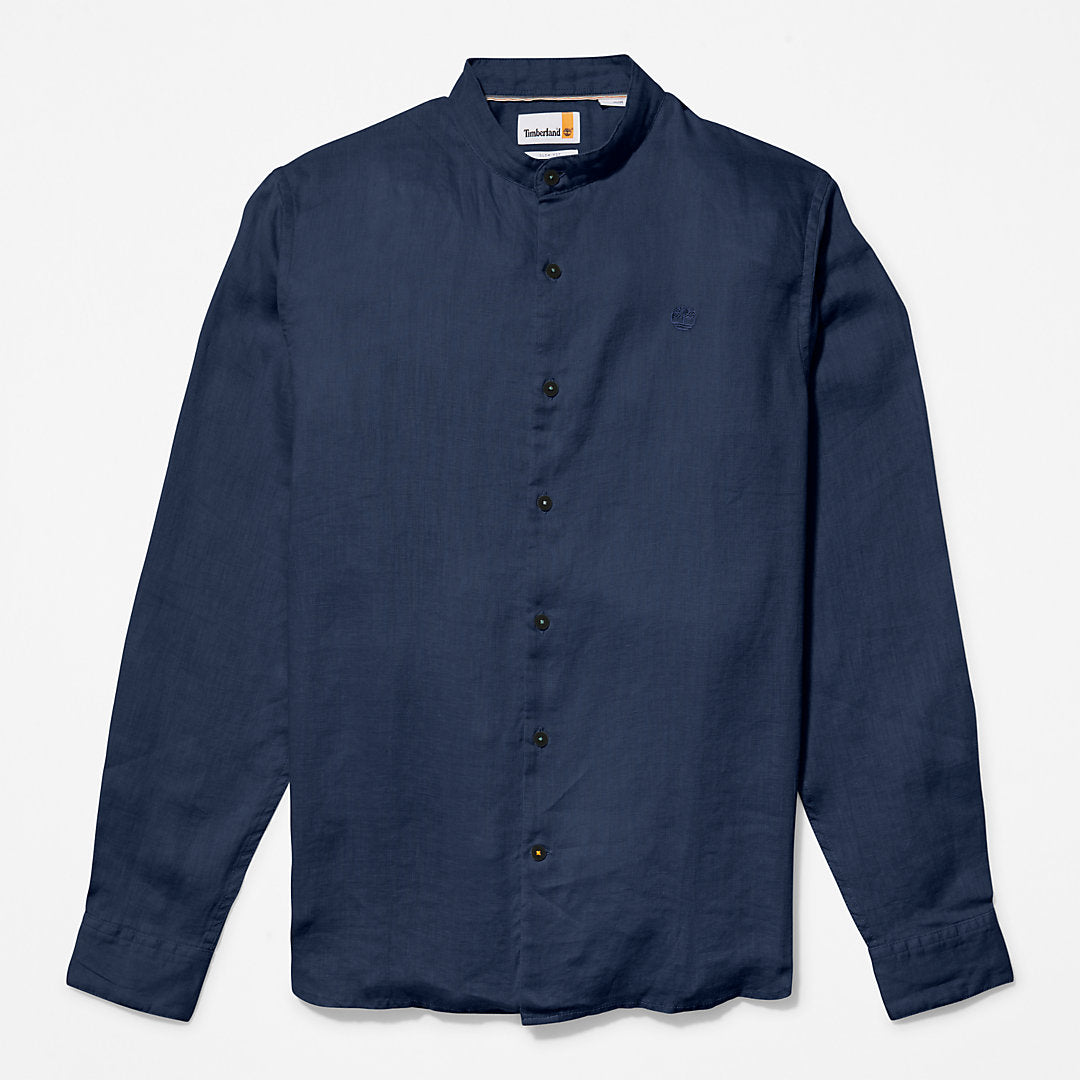 Mens Timberland Mill River Linen Shirt for Men in Navy